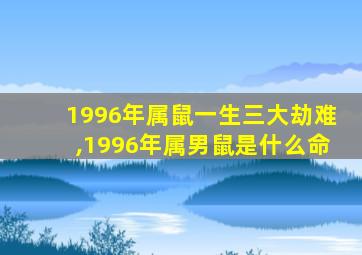 1996年属鼠一生三大劫难,1996年属男鼠是什么命