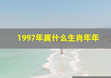 1997年属什么生肖年年