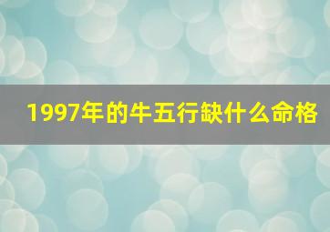 1997年的牛五行缺什么命格