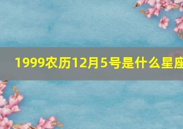 1999农历12月5号是什么星座