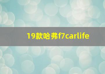 19款哈弗f7carlife