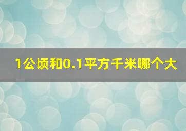 1公顷和0.1平方千米哪个大