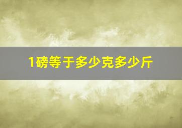 1磅等于多少克多少斤