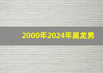 2000年2024年属龙男