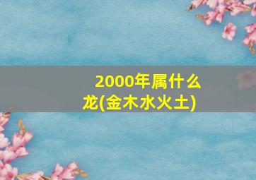 2000年属什么龙(金木水火土)