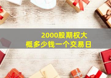 2000股期权大概多少钱一个交易日