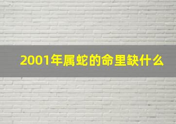 2001年属蛇的命里缺什么