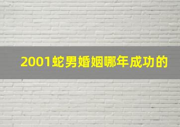 2001蛇男婚姻哪年成功的