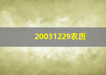 20031229农历