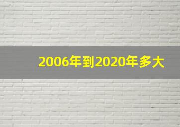 2006年到2020年多大