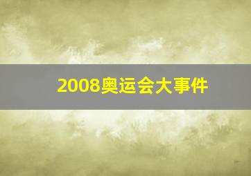 2008奥运会大事件