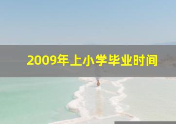 2009年上小学毕业时间