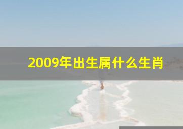 2009年出生属什么生肖