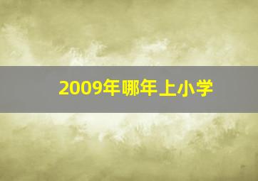 2009年哪年上小学