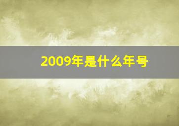 2009年是什么年号