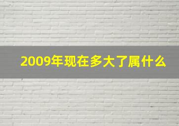 2009年现在多大了属什么