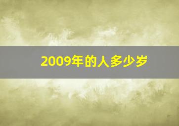 2009年的人多少岁