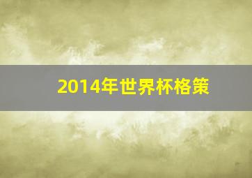 2014年世界杯格策