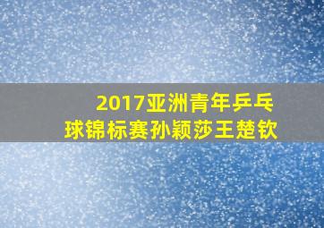 2017亚洲青年乒乓球锦标赛孙颖莎王楚钦