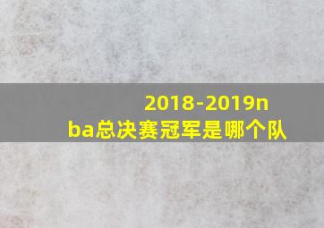 2018-2019nba总决赛冠军是哪个队