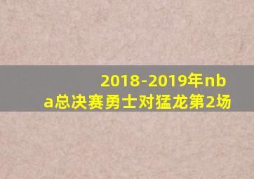 2018-2019年nba总决赛勇士对猛龙第2场