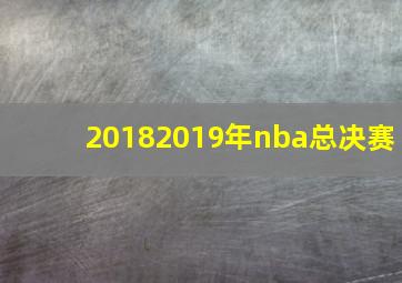 20182019年nba总决赛