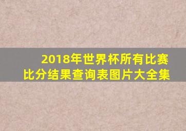 2018年世界杯所有比赛比分结果查询表图片大全集