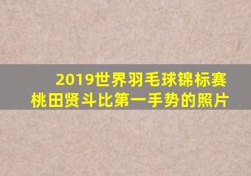 2019世界羽毛球锦标赛桃田贤斗比第一手势的照片