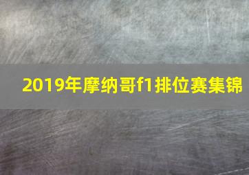 2019年摩纳哥f1排位赛集锦