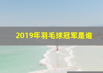 2019年羽毛球冠军是谁