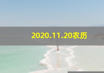 2020.11.20农历