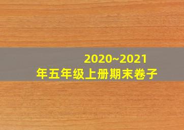 2020~2021年五年级上册期末卷子