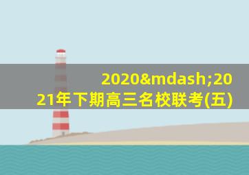 2020—2021年下期高三名校联考(五)