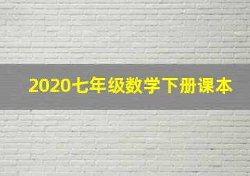 2020七年级数学下册课本