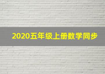 2020五年级上册数学同步