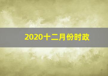 2020十二月份时政