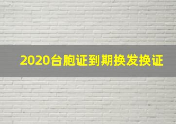 2020台胞证到期换发换证