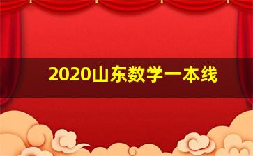 2020山东数学一本线