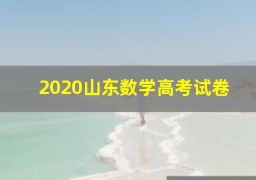 2020山东数学高考试卷