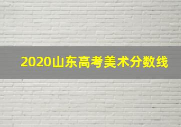 2020山东高考美术分数线