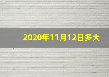 2020年11月12日多大