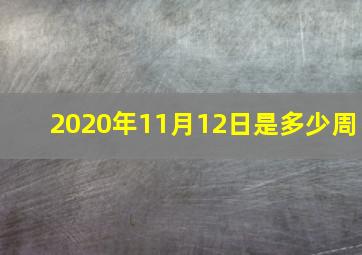 2020年11月12日是多少周