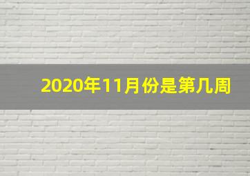 2020年11月份是第几周