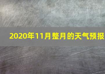 2020年11月整月的天气预报