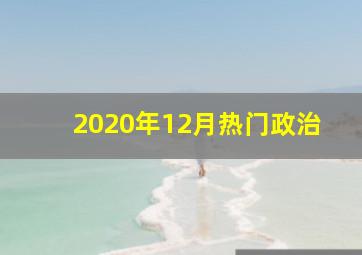 2020年12月热门政治