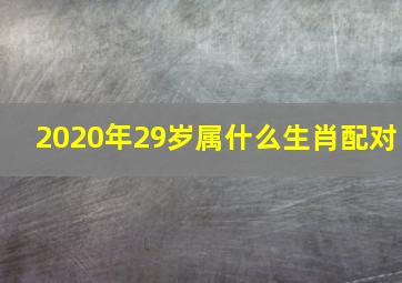 2020年29岁属什么生肖配对