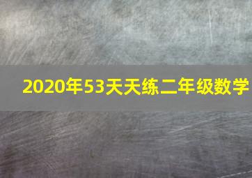 2020年53天天练二年级数学