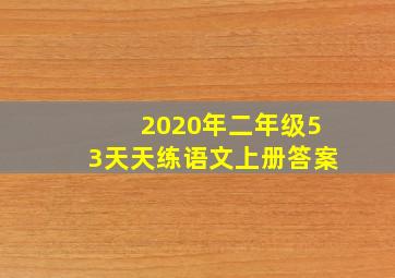 2020年二年级53天天练语文上册答案