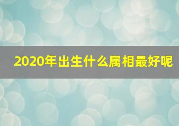 2020年出生什么属相最好呢