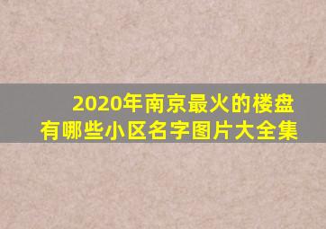 2020年南京最火的楼盘有哪些小区名字图片大全集